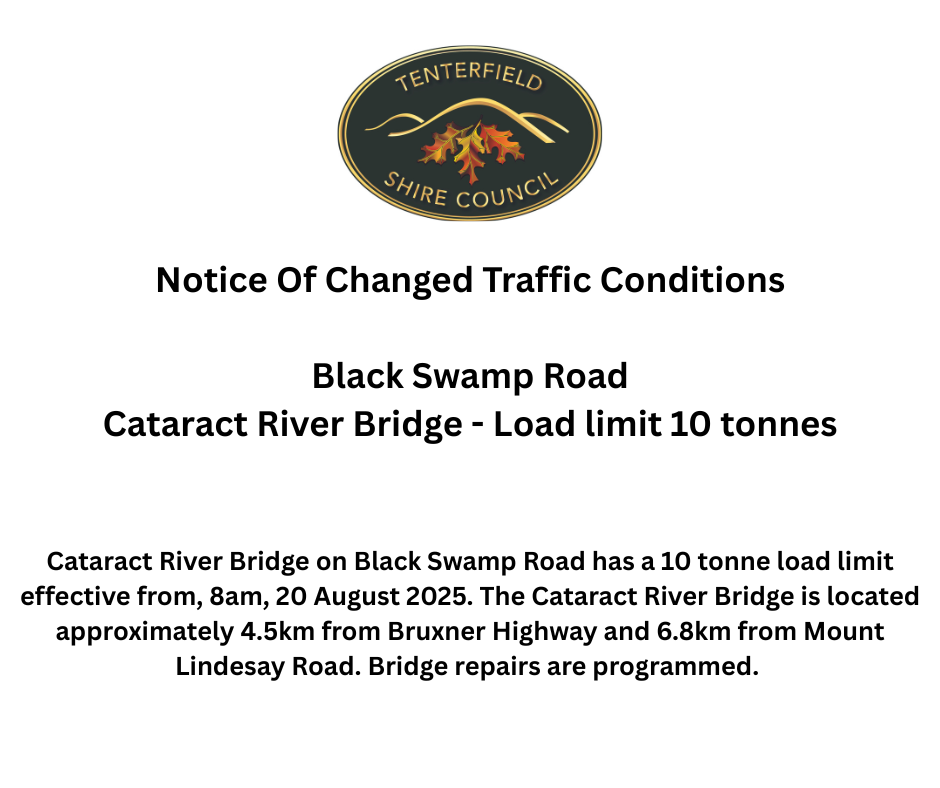 Cataract River Bridge Load Limit